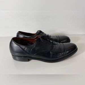 Gold Bond Black Leather Cap Toe Oxford Mens Dress Shoes Size 11 Lace Up